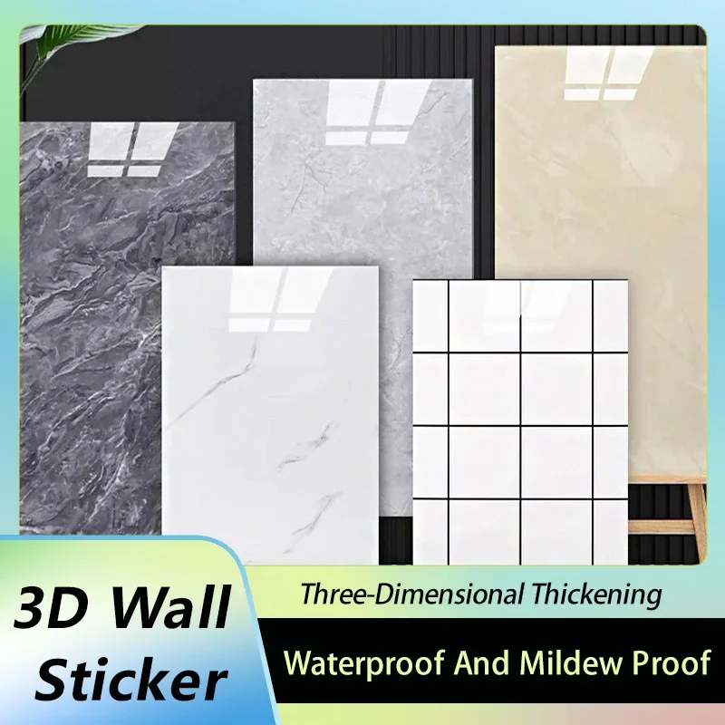 Pvc Panel Background - Naklejki ścienne imitujące marmur 30cm*60cm, do