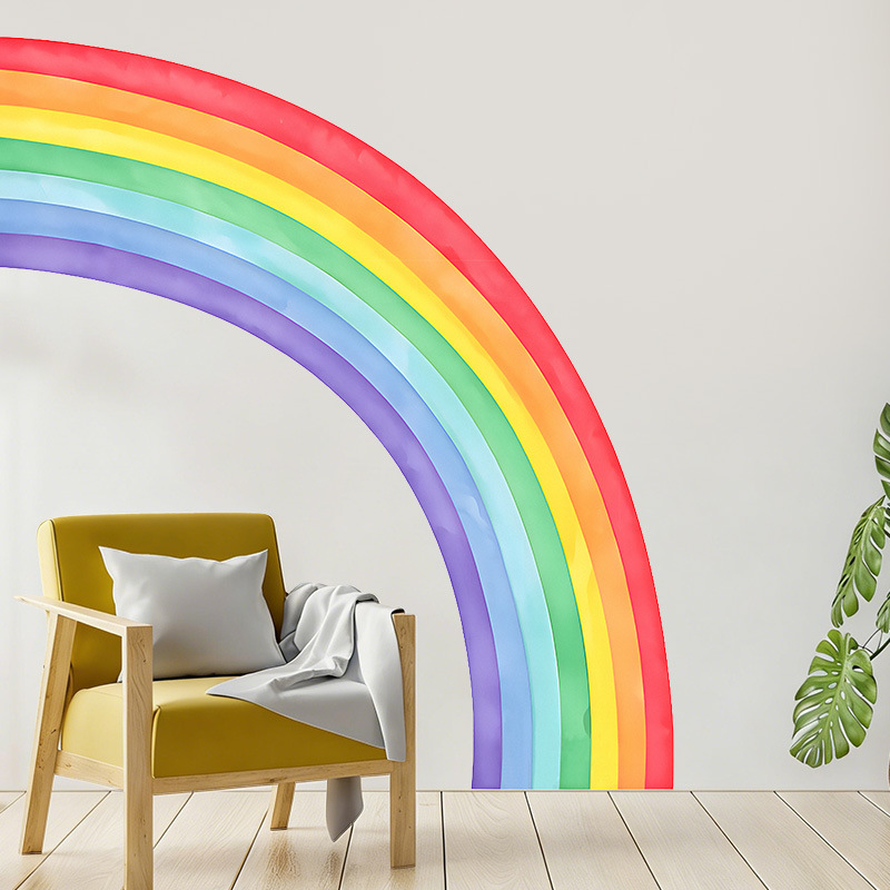 Pvc Panel Background - Duże tęczowe naklejki ścienne samoprzylepne naklejki