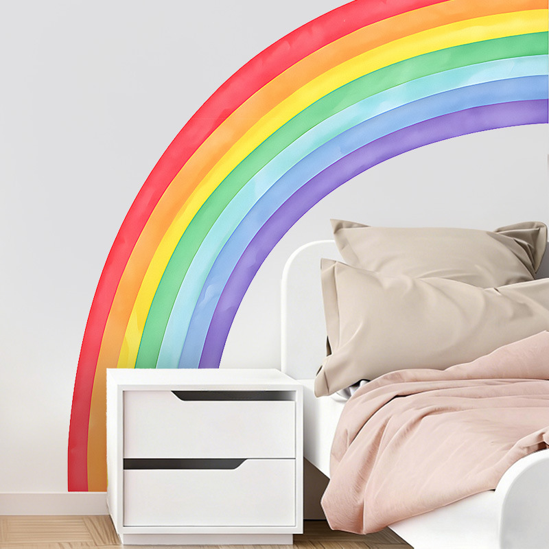 Duże tęczowe naklejki ścienne  – Pvc Panel Background recenzja i cena