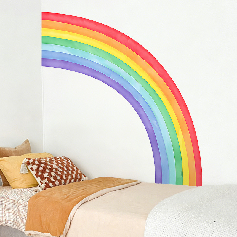 Duże tęczowe naklejki ścienne  – Pvc Panel Background recenzja i cena